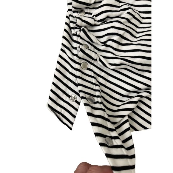 AllSaints Hatti Striped Cami Ruched Black White Stripe US 0 $44 NWOT Boho - Picture 11 of 14